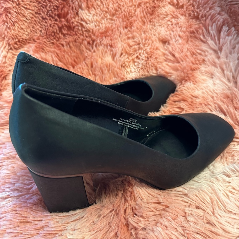 Black Square Toe Heels - image 2